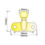 50mm Towball Gold