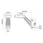 LED Marker Light Rubber Stalk Lamp 45° - (Left-side)