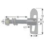 Stainless Antiluce Fastener - 8 x 34mm