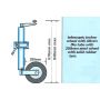 TT Jockey Wheel And Clamp (48mm Diameter)
