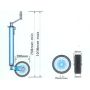 TT Heavy Duty Jockey Wheel - 42mm Diameter Smooth Tube
