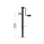 Side Winding Telescopic Swivel Jack With Mounting Spigot