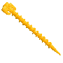 Via Mondo Yellow Spiral Plastic Pegs (Pack Of 10)
